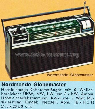 Globemaster 6.103 A; Nordmende, (ID = 1283144) Radio