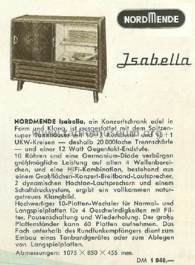 Isabella 58 3D Ch= 5714; Nordmende, (ID = 1541315) Radio