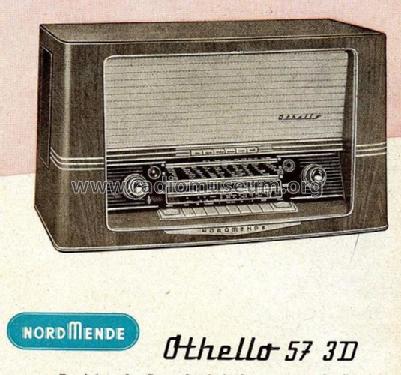 Othello 57/3D Ch= 606; Nordmende, (ID = 370617) Radio
