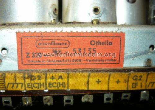 Othello-Stereo Z320 Ch= 2/632; Nordmende, (ID = 1242602) Radio