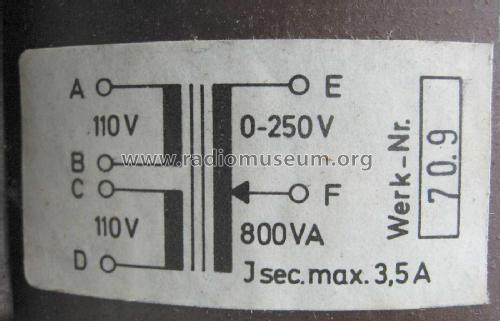 Regel-Trenntransformator RT 397/1 electronics; Nordmende, (ID = 2290673) Equipment