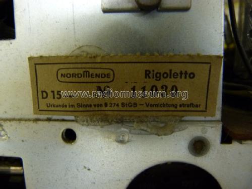 Rigoletto D15 Ch= 3/614; Nordmende, (ID = 1270205) Radio