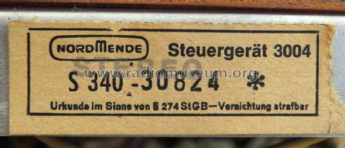 Stereo-Steuergerät 3004 S340 Ch= 6/634; Nordmende, (ID = 1659738) Radio