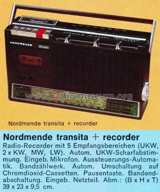 Transita + Recorder 6.113 A; Nordmende, (ID = 1290962) Radio