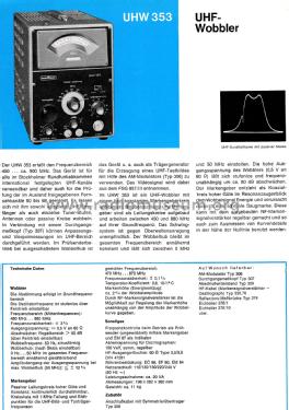 UHF-Wobbler UHW353; Nordmende, (ID = 2518090) Equipment