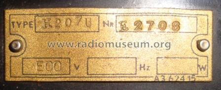 H207U; NSF Nederlandsche (ID = 746443) Radio