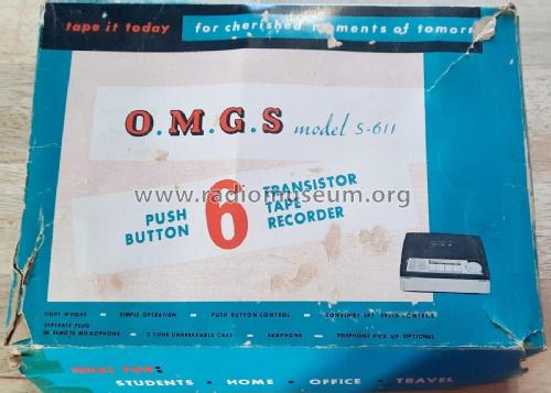 Push Button 6 Transistor Tape Recorder S-611; OMGS, O.M.G.S.; New (ID = 2825223) Enrég.-R
