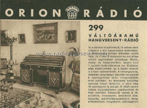 299; Orion; Budapest (ID = 1498499) Radio