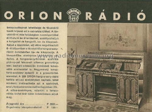 299; Orion; Budapest (ID = 1498500) Radio