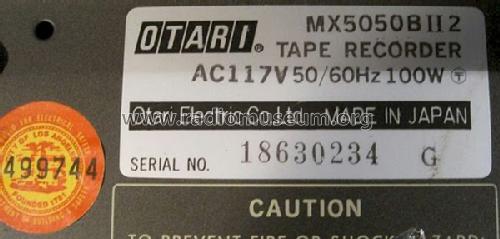 MX-5050 BII; Otari Electric Co., (ID = 832211) Reg-Riprod