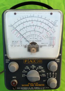 Vacuum Tube Voltmeter V-70; PACO Electronics Co. (ID = 2553903) Equipment