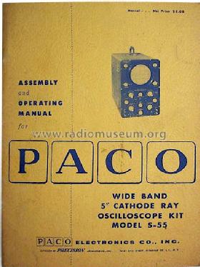 Wide Band Oscilloscope S-55; PACO Electronics Co. (ID = 1190968) Equipment