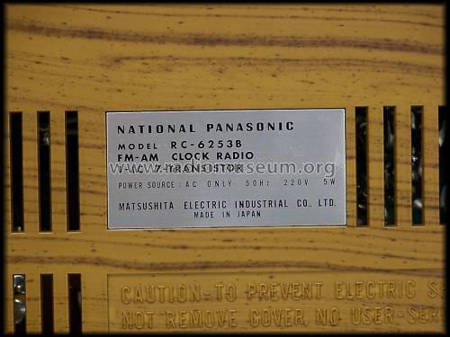 FM-AM Clock Radio RC-6253B; Panasonic, (ID = 802665) Radio