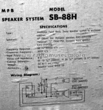 National MFB Speaker System SB-88H; Panasonic, (ID = 1009793) Lautspr.-K