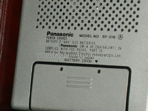 RF-016; Panasonic, (ID = 1209593) Radio