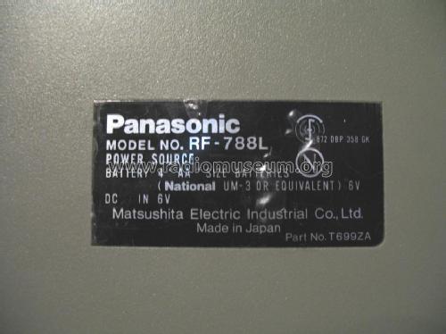 RF-788L; Panasonic, (ID = 1107350) Radio