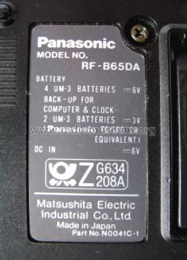 RF-B65 and B65D and B65DA; Panasonic, (ID = 675460) Radio