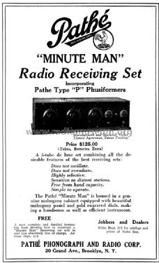Minute Man ; Pathe Phono & Radio (ID = 999164) Radio