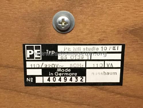 HiFi Studio 10FET; Perpetuum-Ebner PE; (ID = 2492204) Radio