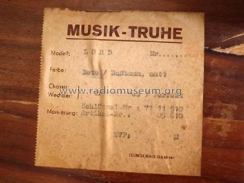 Musiktruhe LORD ; Peter, August, (ID = 1764217) Radio