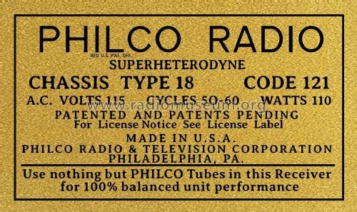 18X ; Philco, Philadelphia (ID = 2837798) Radio