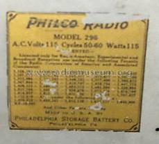 296 Concert Grand Radio-Phonograph; Philco, Philadelphia (ID = 562266) Radio
