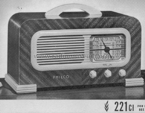 41-221CI ; Philco, Philadelphia (ID = 195165) Radio