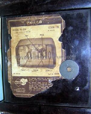 46-250 Transitone Code 125; Philco, Philadelphia (ID = 137863) Radio