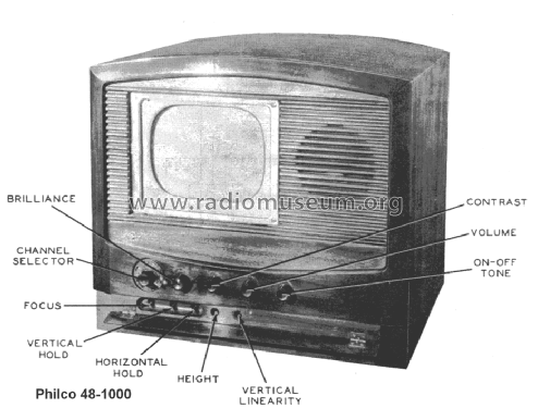 48-1001 ; Philco, Philadelphia (ID = 1463460) Télévision