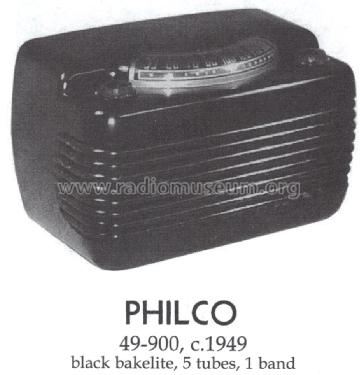 49-900 ; Philco, Philadelphia (ID = 1459106) Radio