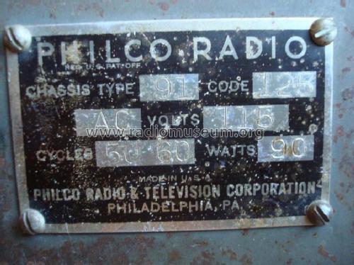 91B ; Philco, Philadelphia (ID = 1177721) Radio