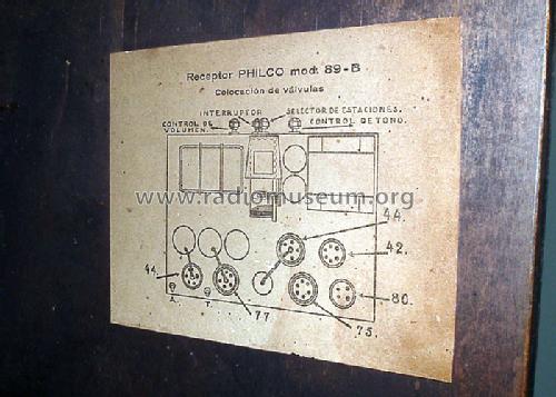 89B Code 123; Philco Radio of (ID = 306176) Radio