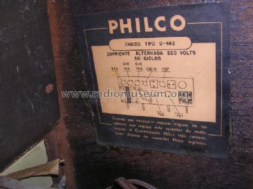 Tropic D-482; Philco Radio of (ID = 818561) Radio