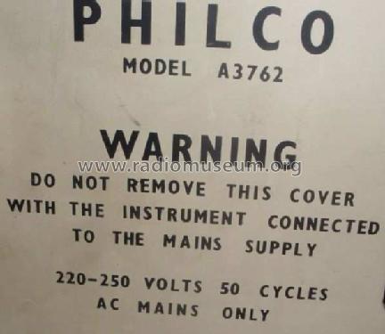 A3762; Philco Radio & (ID = 2094746) R-Player