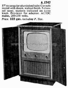 A.1747; Philco Radio & (ID = 569917) Television
