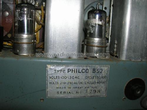 B52; Philco Radio & (ID = 1460383) Radio