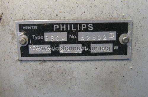 930A; Philips akc. spol., (ID = 1191665) Radio