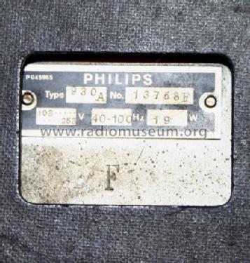 930A; Philips akc. spol., (ID = 232718) Radio