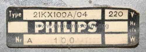 21KX100A /04 Ch= K4; Philips; Eindhoven (ID = 1429814) Télévision