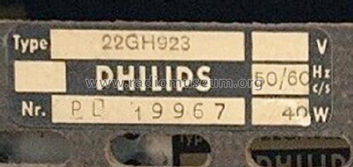 22GH923 	/00 /16 /17 /19 /22 /29 /32; Philips; Eindhoven (ID = 2527549) Ampl/Mixer