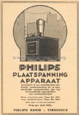 Anodenspannungsapparat 372; Philips; Eindhoven (ID = 193121) Power-S