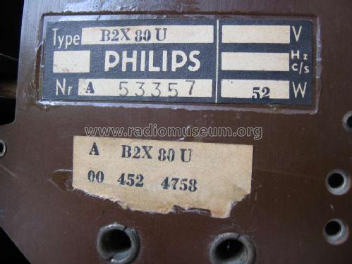 B2X80U; Philips; Eindhoven (ID = 812457) Radio