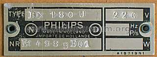 BX180U /00 /03 /04; Philips; Eindhoven (ID = 501184) Radio