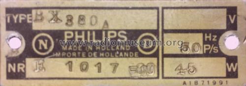 BX380A; Philips; Eindhoven (ID = 2555959) Radio