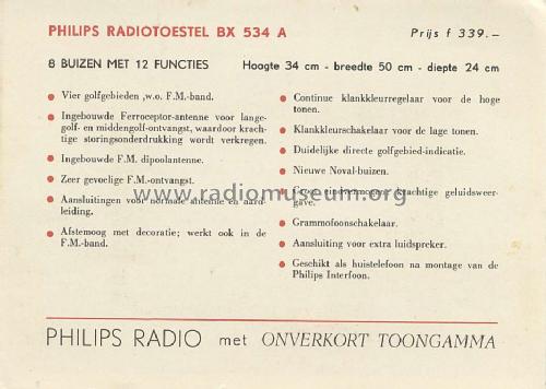 BX534A /12 /14 /50; Philips; Eindhoven (ID = 423671) Radio