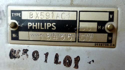 BX591A /01; Philips Belgium (ID = 1887082) Radio