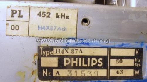 H4X87A; Philips Belgium (ID = 1998530) Radio