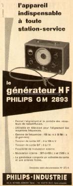 HF-Oszillator GM2893 /01; Philips; Eindhoven (ID = 557379) Equipment