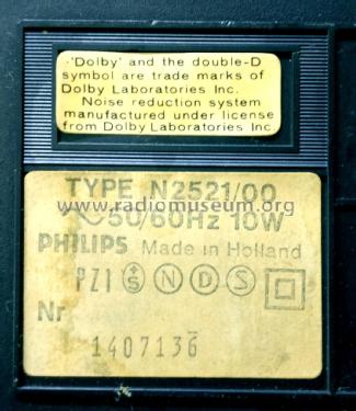 HiFi Cassette Deck N2521 /00; Philips; Eindhoven (ID = 2263420) Enrég.-R