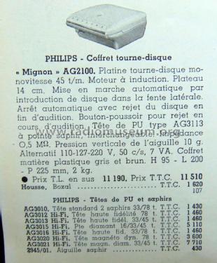 Mignon AG2100 /95; Philips; Eindhoven (ID = 2456323) R-Player